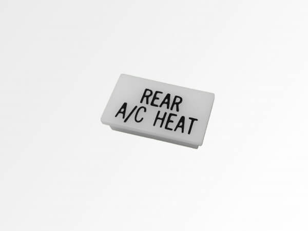 Havis C-LABEL-REAR-AC-HEAT | Standard White Switch Label W/ Black ...