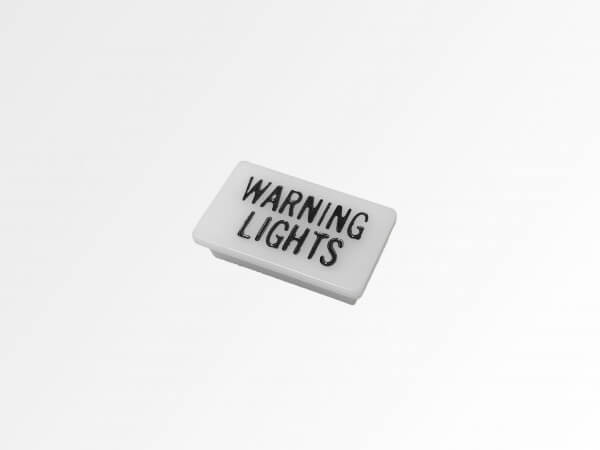 Havis C-LABEL-WARN-LIGHTS - Standard White Switch Label W/ Black Imprint