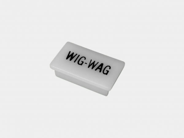 Havis C-LABEL-WIG-WAG - Standard White Switch Label W/ Black Imprint