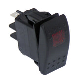 Havis C-SW-8 | Black Paddle Type Rocker Switch, LED Pilot light, 20 Amps, 12 Volt, On/On 5 Prong