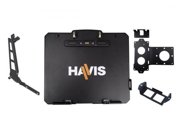 Havis PKG-DS-GTC-1004-3 - Package - Docking Station For Getac K120 Convertible Laptop With Pass-Thru Antenna Connections, Power Supply Mounting Brackets and Screen Support
