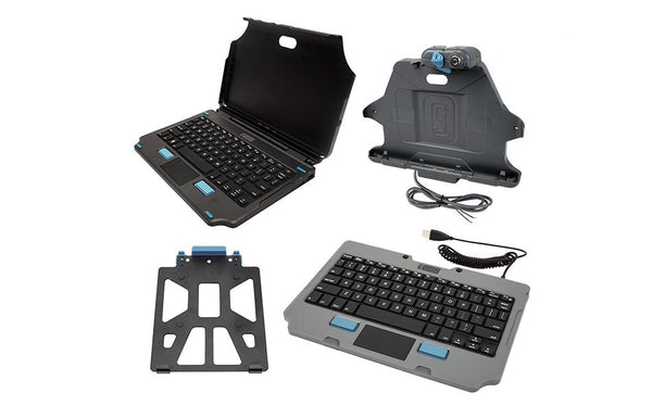 Gamber-Johnson 7170-0698-01: Samsung Galaxy Tab Active Pro Docking Station, Samsung 2-in-1 Attachable Keyboard, Rugged Lite Keyboard, and Quick Release Keyboard Cradle