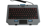 Gamber-Johnson:  Rugged Lite Backlit Keyboard US English. Use with quick release keyboard tray (7160-1470-00)